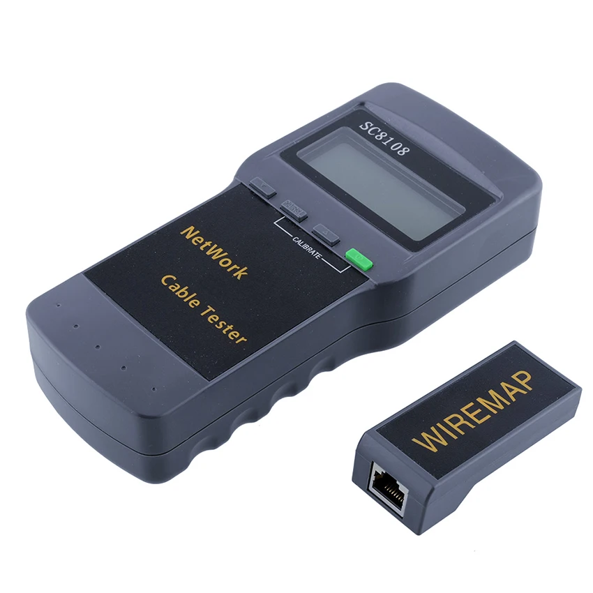 KELUSHI Portable Multifunction Wireless Network Tester SC8108 LCD Digital PC Data Network CAT5 RJ45 LAN Phone Cable Tester Meter
