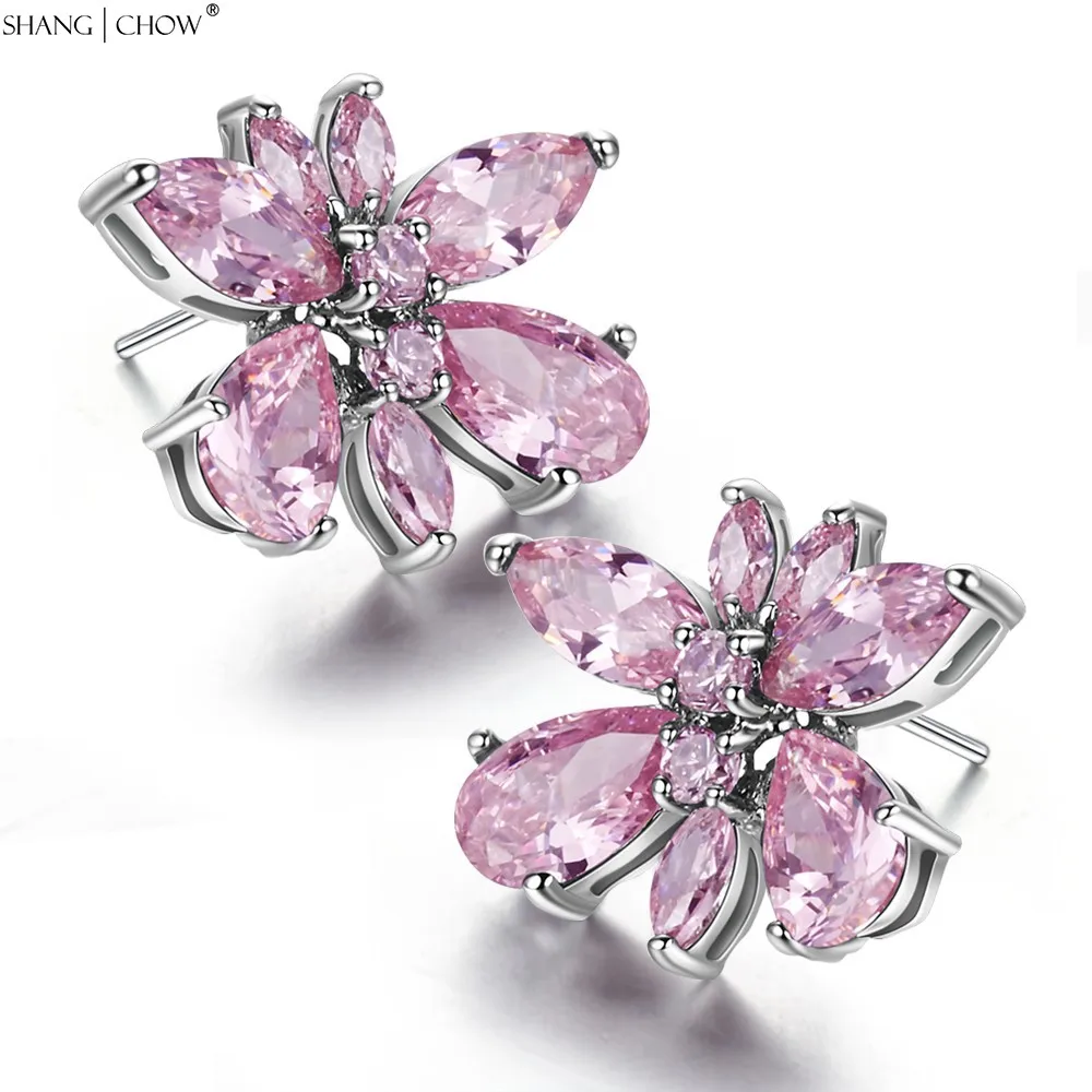 Женские серьги из серебра 925 пробы розового цвета|earrings fashion|silver fashion earringsearrings for women