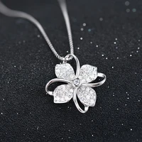 utimtree 2019 new four leaf clover choker necklace jewelry flower top pendants necklaces chain birthday gift for women