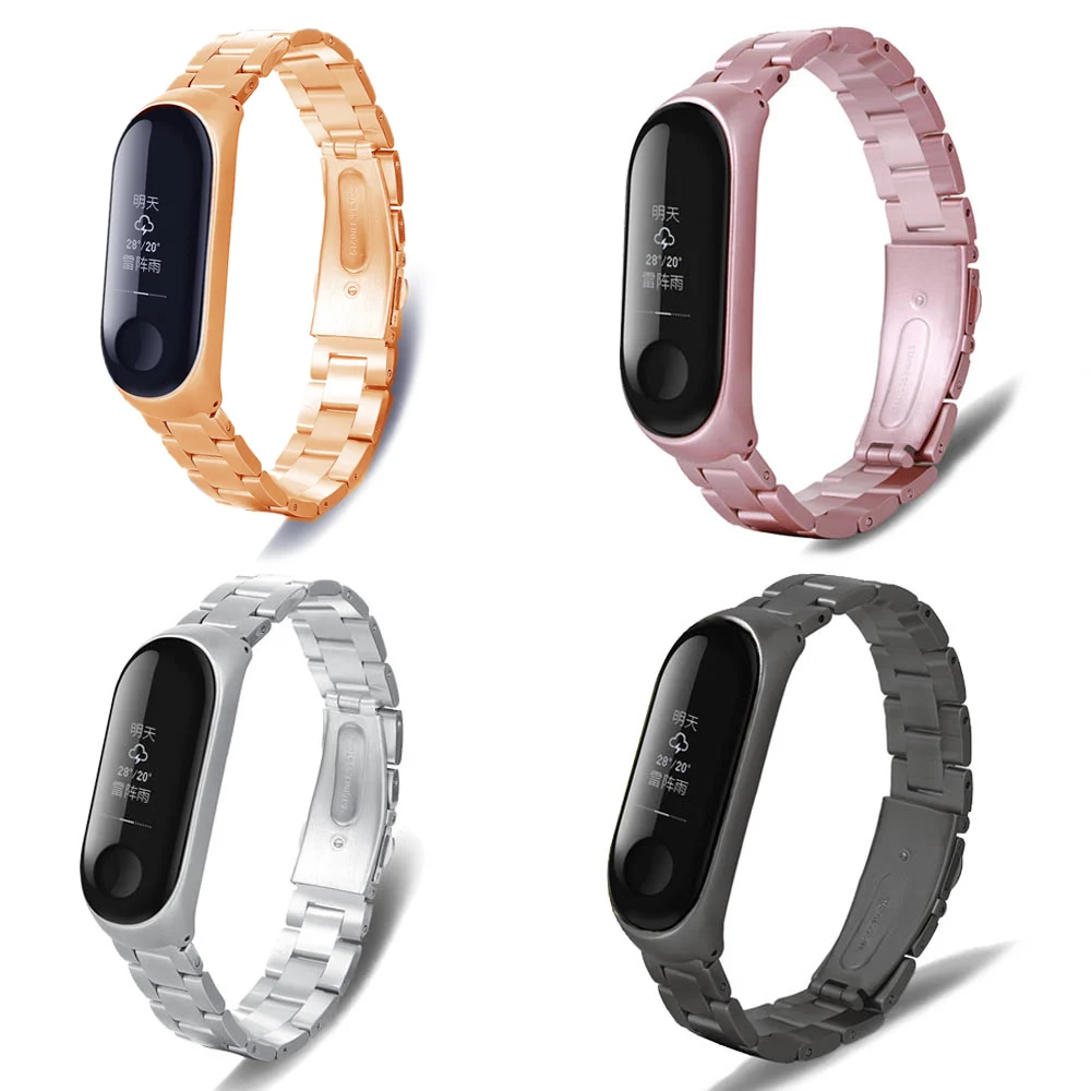 Для Xiaomi mi ремешок 3 ремешок из нержавеющей стали браслет mi lanese наручные mi band 3 металлический ремешок WITBON