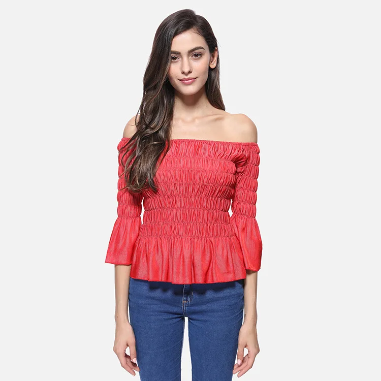 Хит продаж модная женская футболка с принтом через плечо на весну и лето 2019 |