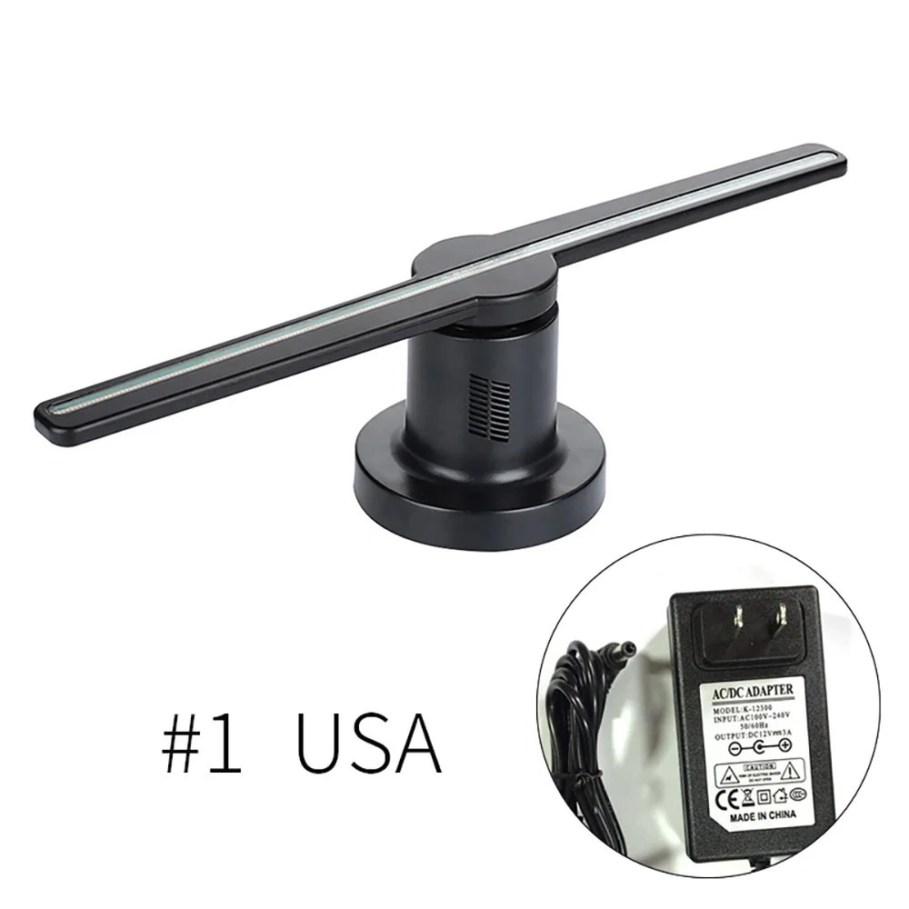 3D голографический проектор дисплей с 16G TF 224 светодиодами прикольная 42 см лампа