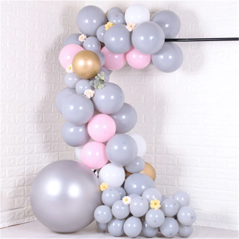 10 шт. серый Макарон Пастель воздушные шары букет Baby Shower переезд детской комнаты День рождения Свадебные украшения