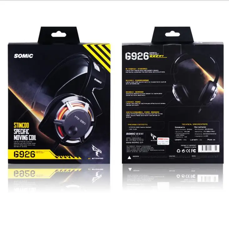 Игровая Гарнитура SOMIC G926 Surround Sound мощный бас с гибким микрофоном профессиональные