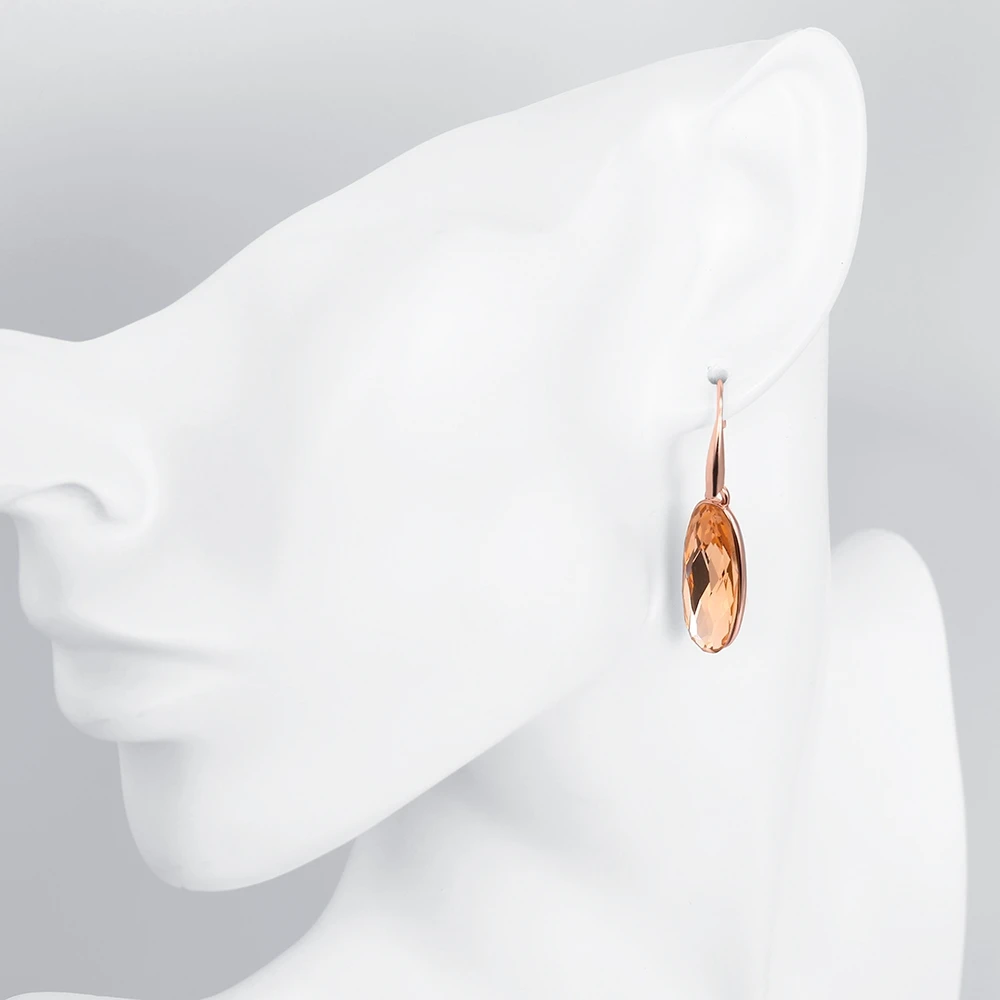 Шампанское Стеклянные Бусы Мотаться Серьги Для Женщин Длинные Ювелирных Изделий