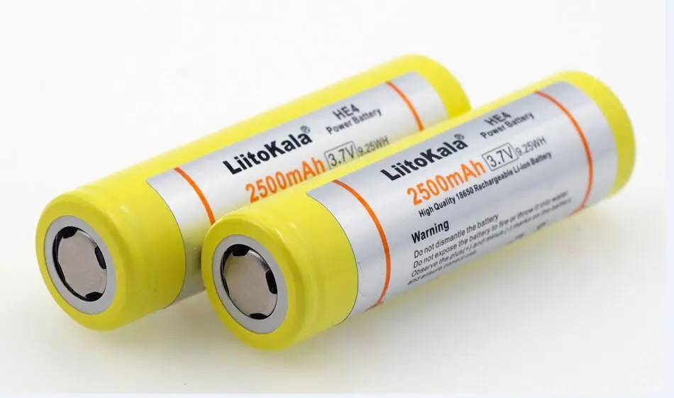 2 шт. Новая литий-ионная батарея Liitokala HE4 18650 3 7 V 2500 mAh может держать электронные