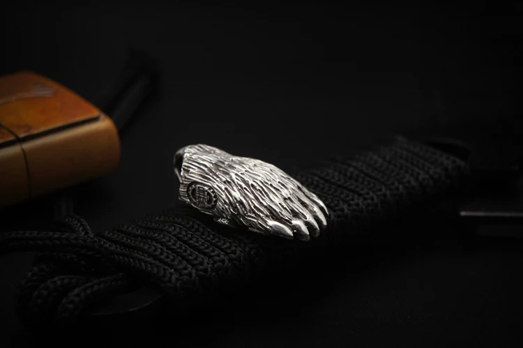 EDC Серебро S925 нож бусины кулон уличный Паракорд DIY украшения Серебро S925 снаряжение для кемпинга EDC инструменты