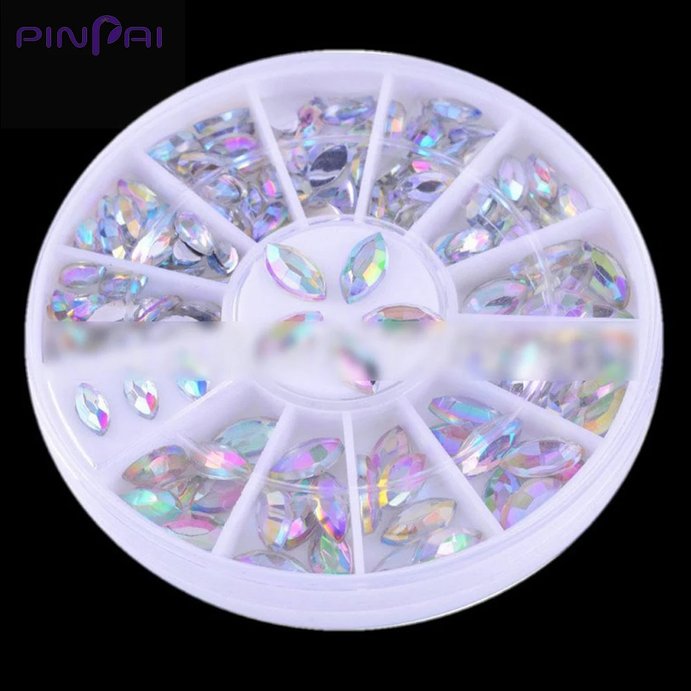 PinPai 3D Маникюр акриловый кристалл AB маркиза земля лицо лошадь глаз форма горный хрусталь декор для ногтей украшения аксессуары
