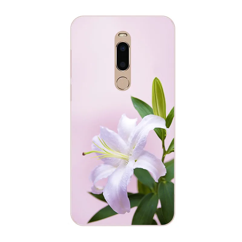 meizu note 8 Case Silicon Colorful flower Painting Soft TPU Back Cover for m8 Phone protect cases shell |