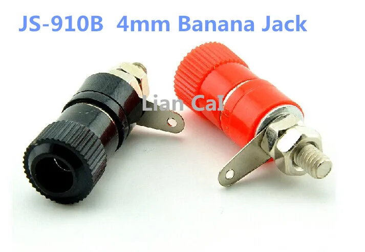 

Free Shipping 100pcs/lot JS-910B 4mm Binding Post Banana Jack Terminals Terminal Block