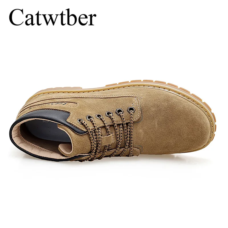 Catwtber 2018 Мода Для мужчин с высоким берцем обувь в стиле Дерби осень зима замши
