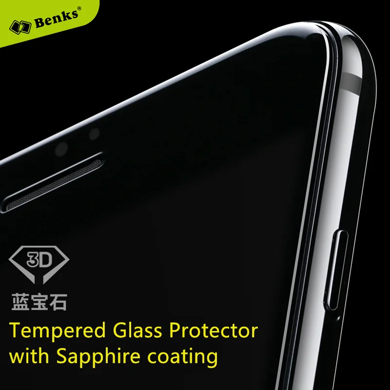 Оригинальный Benks для iPhone 7/7 Plus защита экрана сапфировое покрытие закаленное стекло 3D полное Защитная пленка