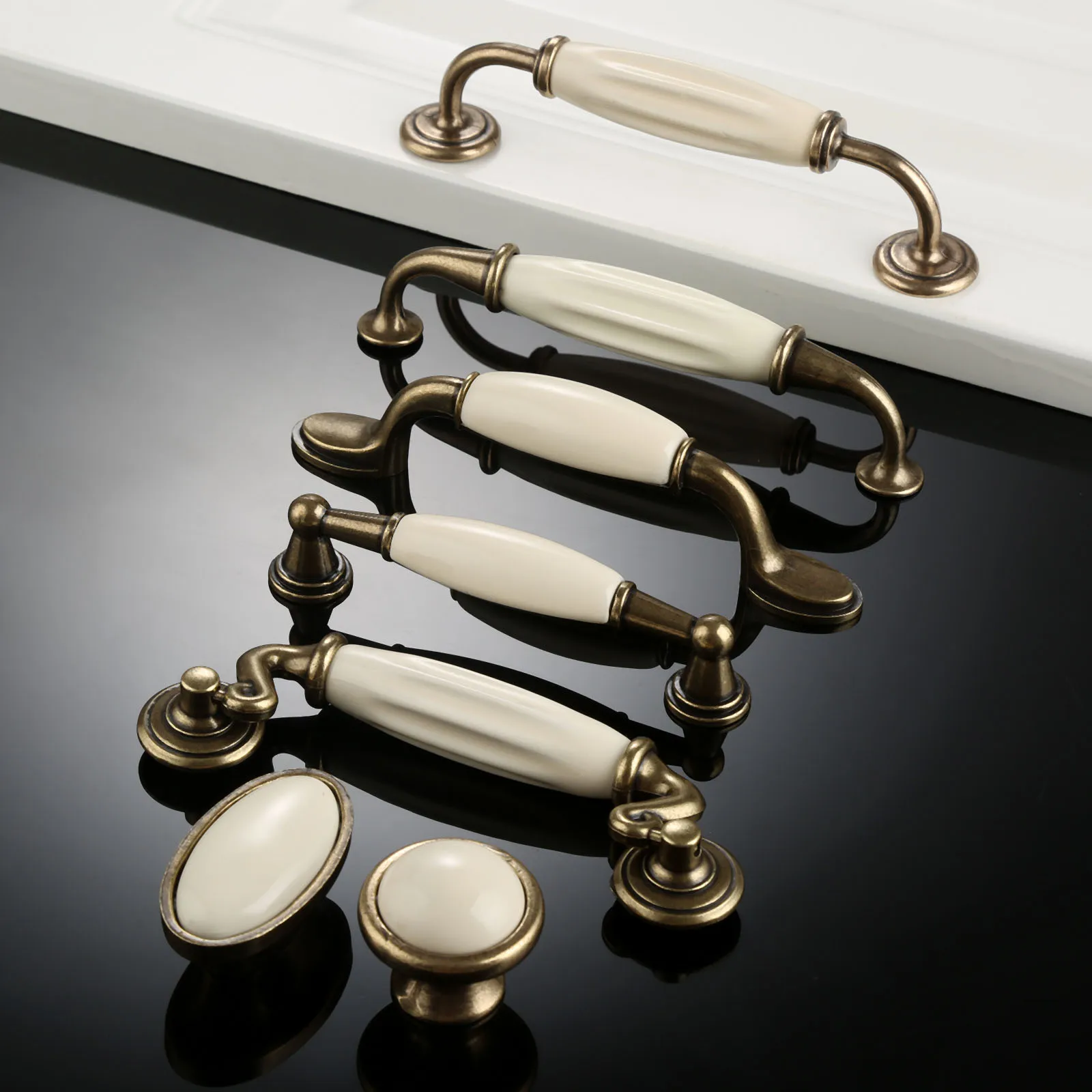 Ручка для мебели из античной бронзы керамическая ручка дверцы шкафа ручки и