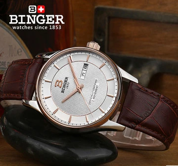 Бингер наручные часы Открытый Качество товаров бренда автоматические