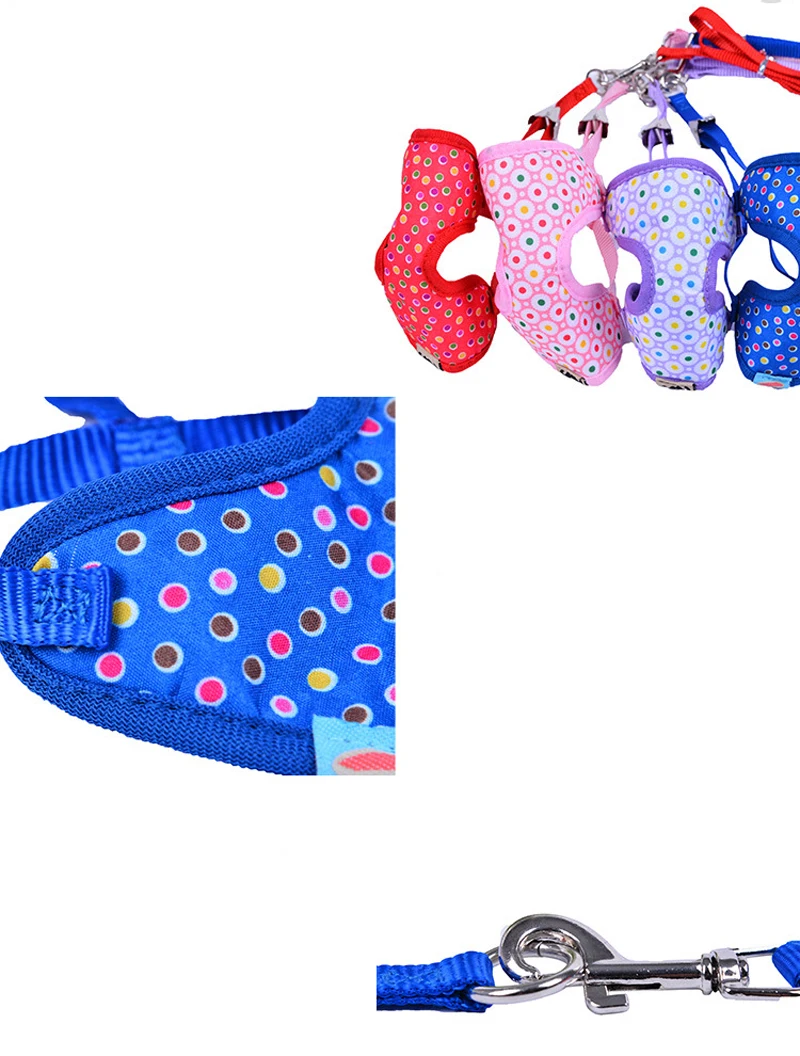 Мягкий дышащий волнистый поводок для маленькой собаки жилет принадлежности