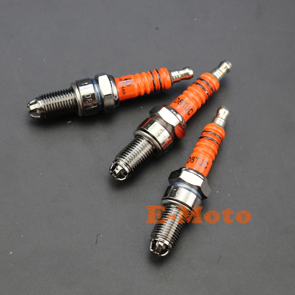 3x Свеча зажигания D8TC D8TJC 3 электрода для CG 125cc 150cc 200cc 250cc CF250 Мопед Скутер ATV |