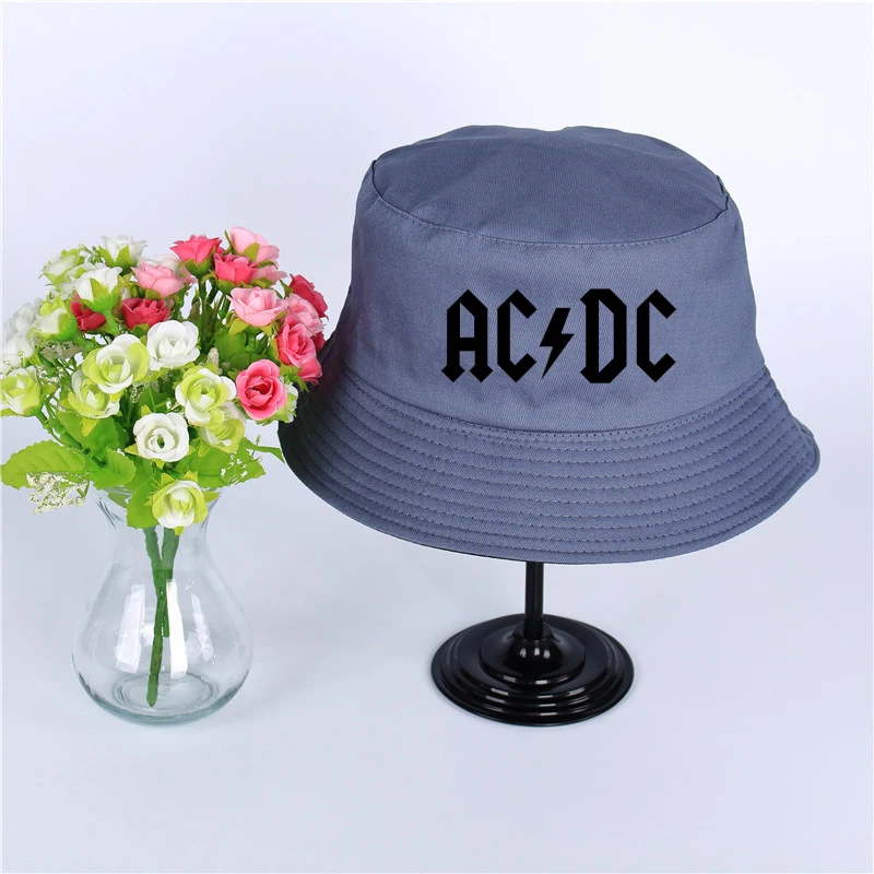 Логотип ACDC летняя шляпа Женская Мужская Панама логотип дизайн плоский