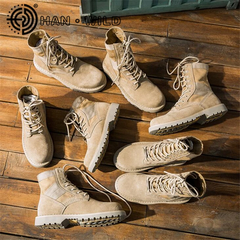 

Hot Sale Ankle Boots Cow Suede Motorcycle Boots Men Vintage Casual Shoes Brand Design Ankle Boots For Men Outdoor Tooling Boots