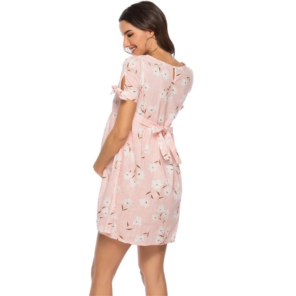 Женское платье для беременных JAYCOSIN вечерние платья из хлопка с коротким рукавом