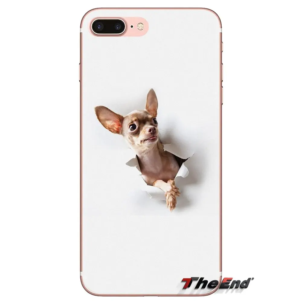 For Huawei G7 G8 P7 P8 P9 P10 P20 P30 Lite Mini Pro P Smart Plus 2017 2018 2019 Transparent TPU Cases Covers Chihuahua dog puppy |