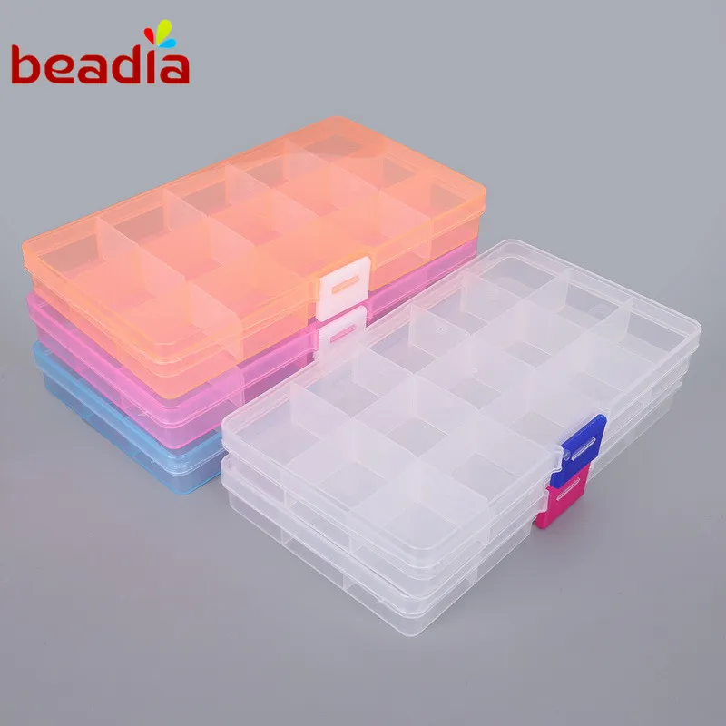 Регулируемая прозрачная шкатулка для ювелирных изделий 10 ячеек 17 4*9 8*2 2 см |