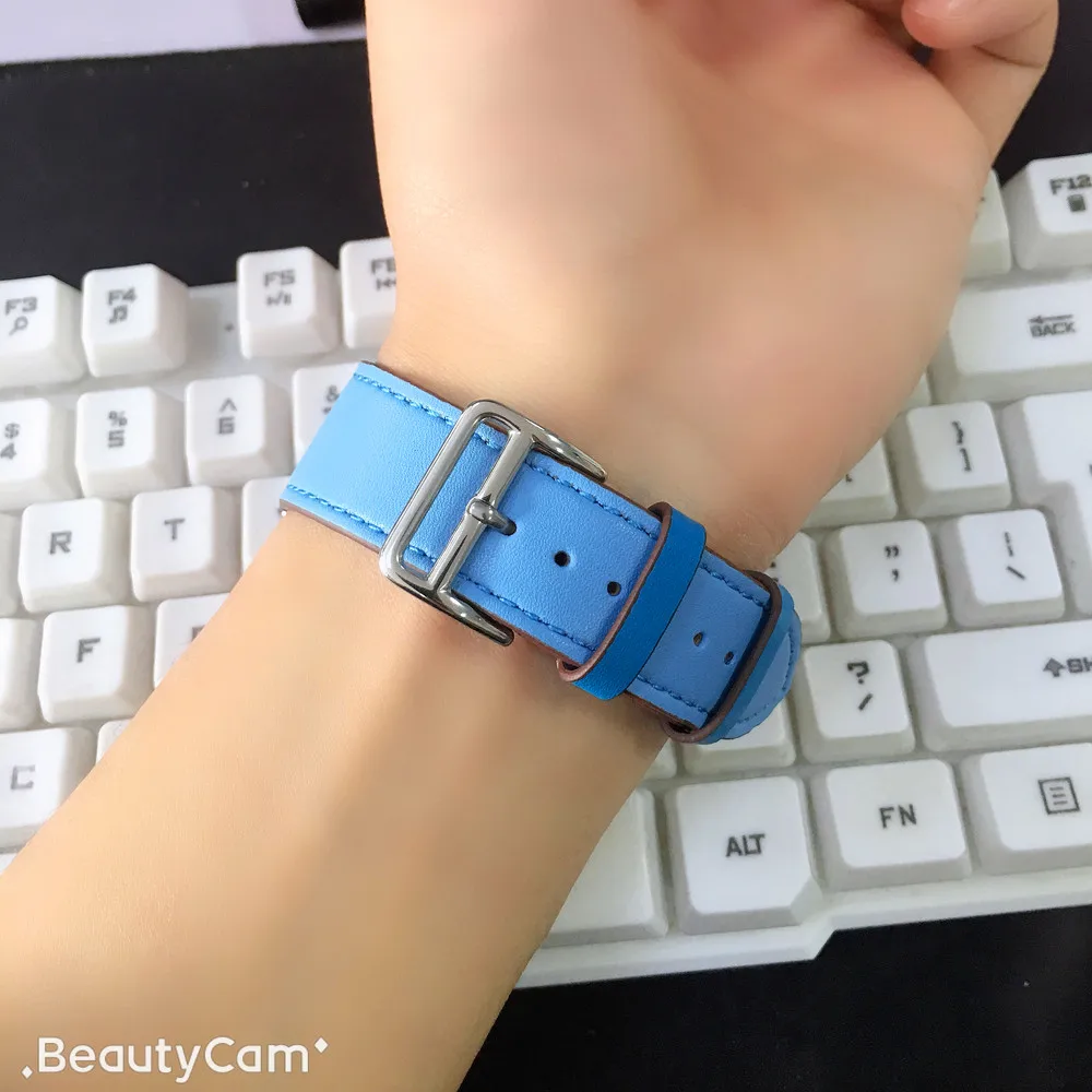 Кожаный ремешок для Apple watch band 38 мм 42 iwatch 40 44 кожаный браслет часов 4 3 2 1 herme|Ремешки