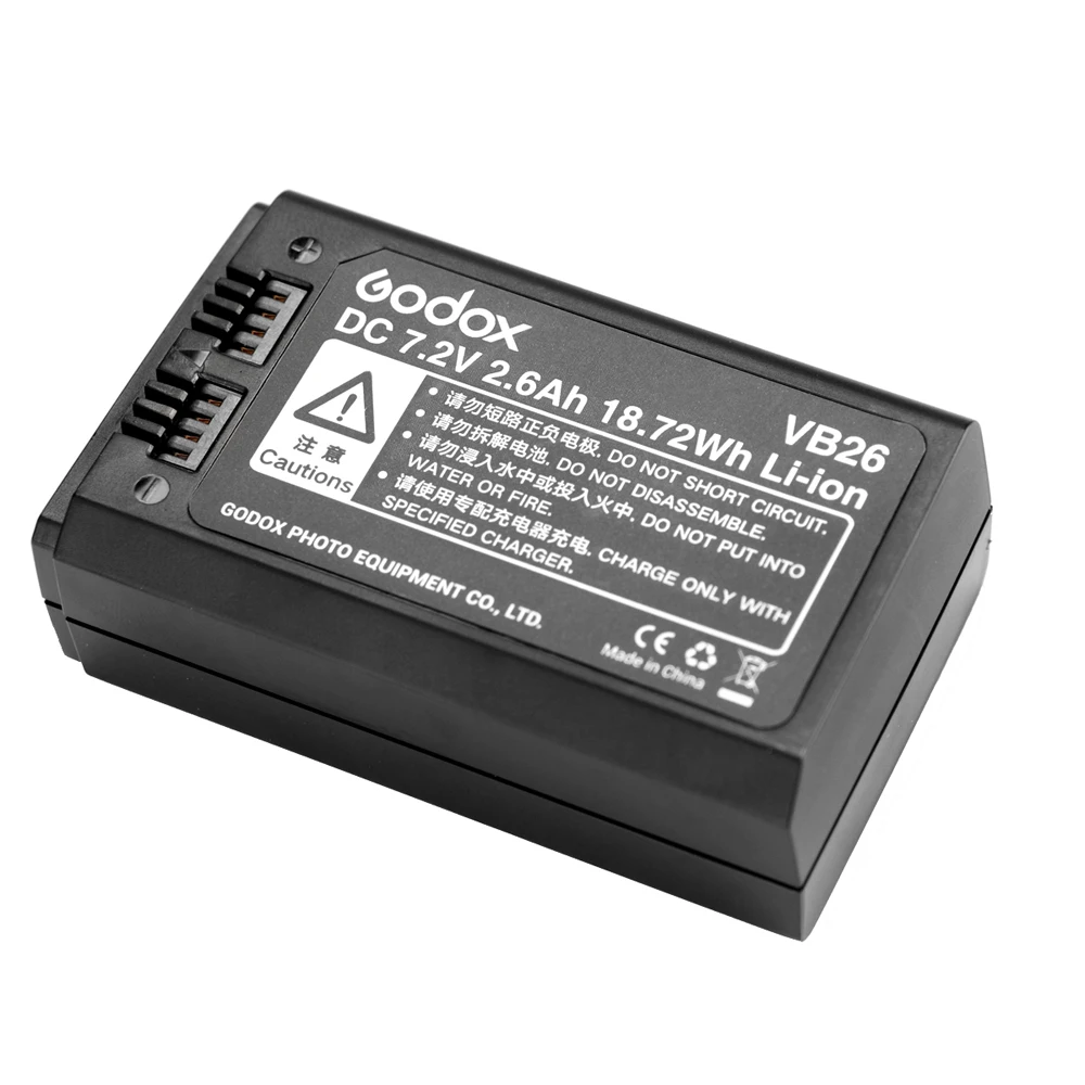 Godox оригинальный V1 перезаряжаемый литиевый аккумулятор VB26 2600 мАч для круглой
