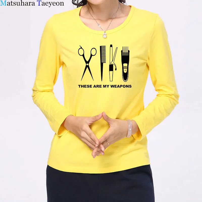 Футболка женская с длинным рукавом и о вырезом хлопковая для