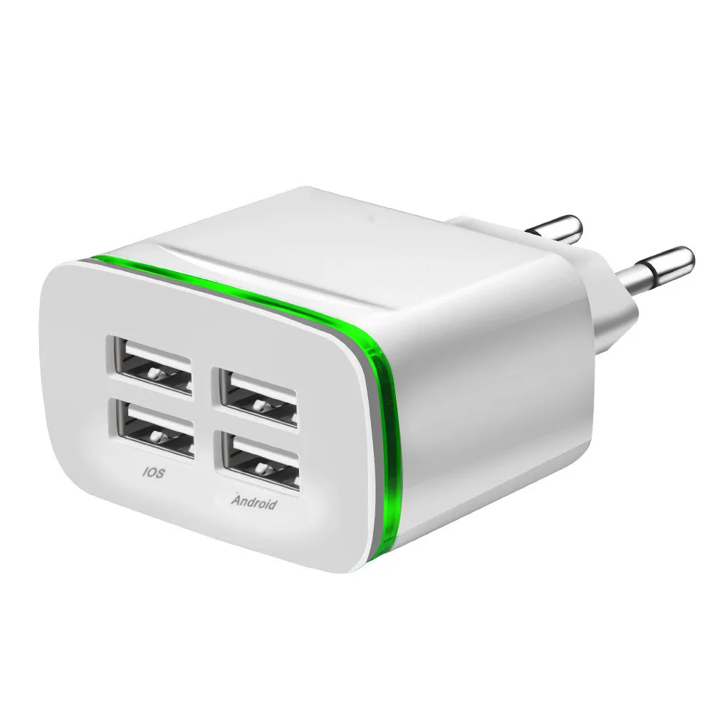 SUOZUN универсальное 4 порта Usb зарядное устройство адаптер питания 5V 4A EU вилка для