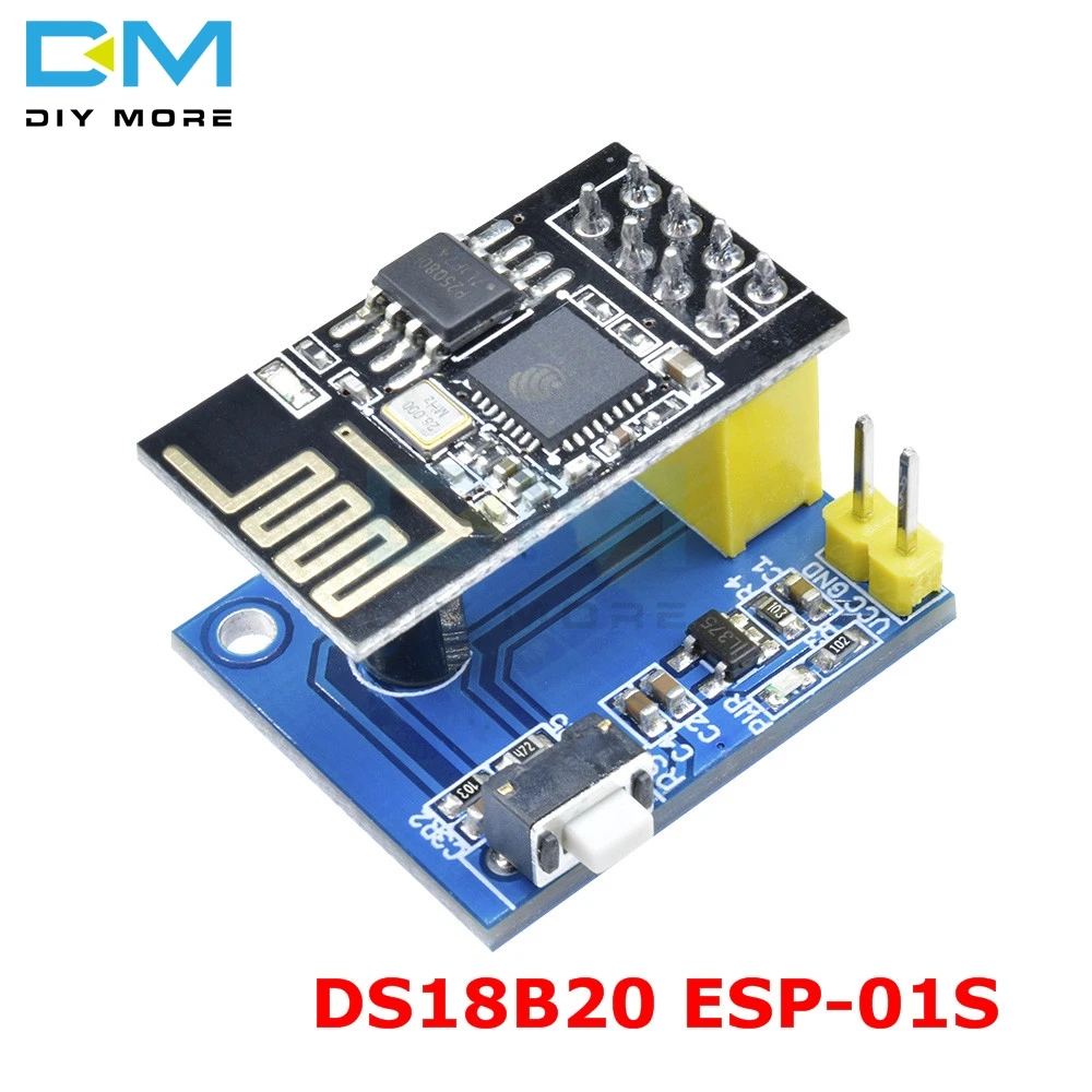 Черный ESP-01/ESP-01S ESP8266 DS18B20 модуль датчика температуры NodeMCU плата адаптера для Arduino UNO R3 IOT Wifi комплект беспроводной платы - Цвет: Черный