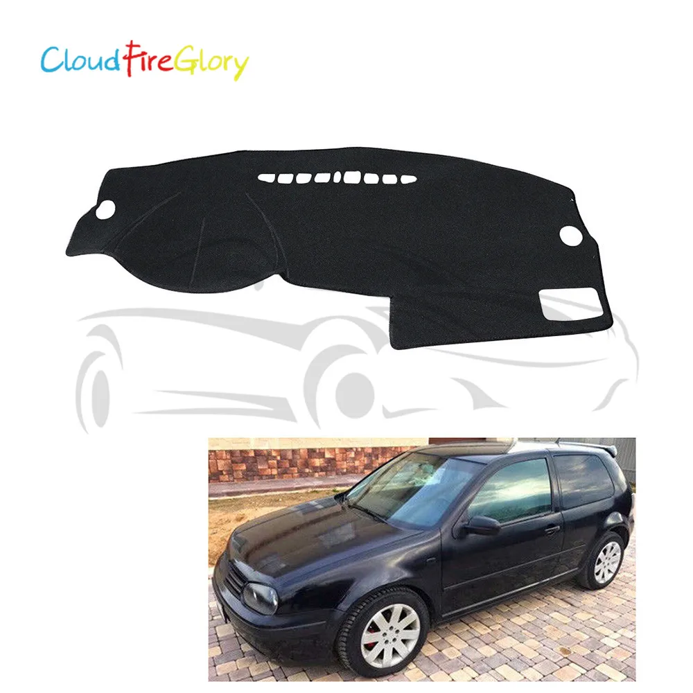 CloudFireGlory для VolksWagen GOLF 4 MK4 Черный внутренний авто коврик приборной панели крышка ковер защитный коврик LHD