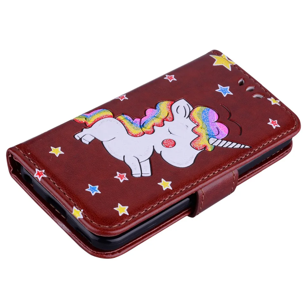 Милый Радужный чехол с единорогом для Coque Apple iPod Touch 5 кожаный бумажник откидной