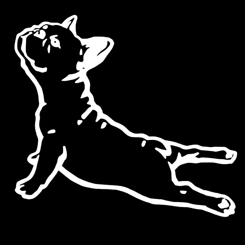 Бульдог Франция животных автомобиля Стикеры собака мультфильм автомобиль для