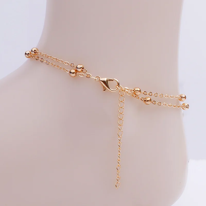 Bohemia Style Gold/Silver Color Layered Chain Infinity Charm Anklets For Women Ankle Bracelet on the Foot halhal enkelbandje | Украшения и