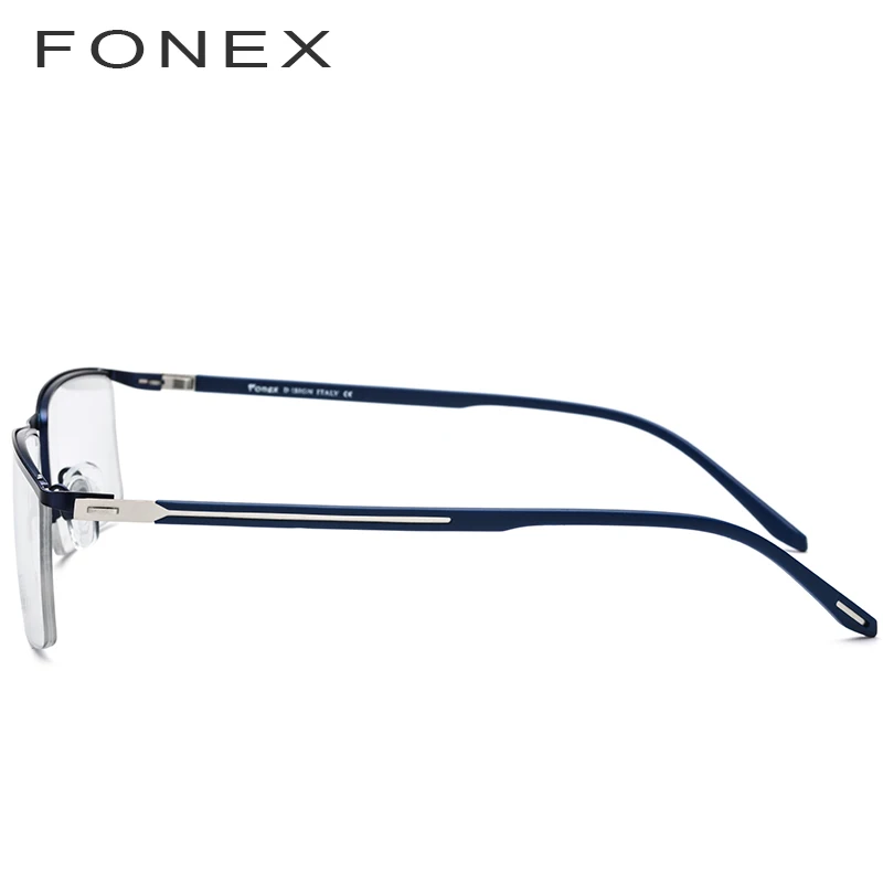 FONEX сплав очки мужские сверхлегкие полуквадратные близорукость по рецепту очки оправа оптические Безвинтовые очки 9234