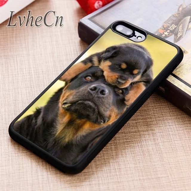 LvheCn чехол для телефона с изображением милой собаки щенка ротвейлера iPhone 5 6 6s 7 8 plus