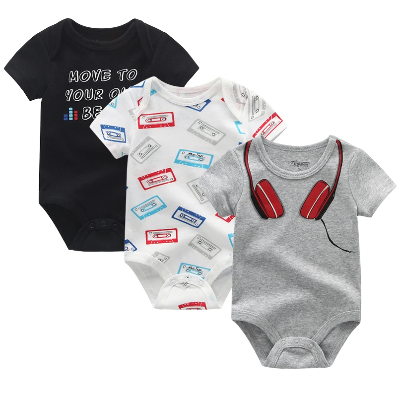 

2019 3PCS/Lot Unisex Girls Clothing Newborn Bodysuits Baby Girl Clothes Cotton Solid Unicorn Baby Boy Clothes Roupas de bebe