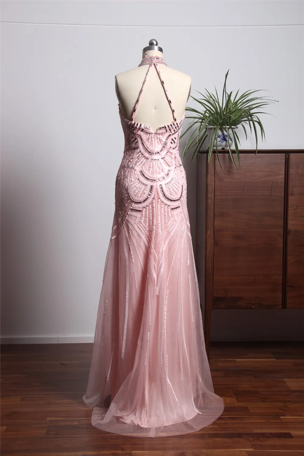 Потрясающие шикарные Новые Выпускные платья 2018 с высоким воротом без рукавов