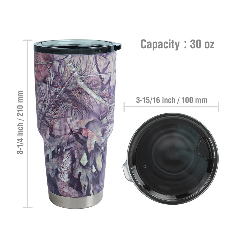 Вакуумная Изолированная кофейная чашка MOSSY OAK с двойными стенками 880 мл