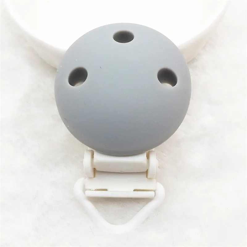 Light Grey Chengkai 50 шт. пластиковая Силиконовая Круглая Прорезыватель зажимы DIY детское кольцо для соски пустышки зубные кольца для детей ювелирные изделия сенсорные игрушки зажимы - Цвет: Light Grey