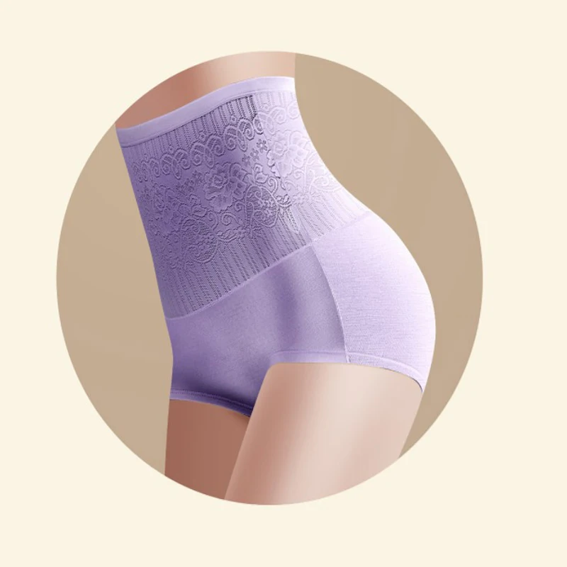 Light purple Женские шорты для фитнеса и йоги с высокой талией, сексуальные трусики для похудения, сексуальные шорты для подтягивания бедер, коррекции фигуры, трусы большого размера - Цвет: Light purple