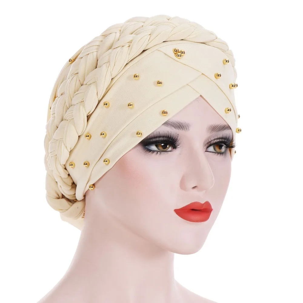 Летние Для женщин Шапки сетку мусульман химио Кепки Скорпион Бисер капот Длинные