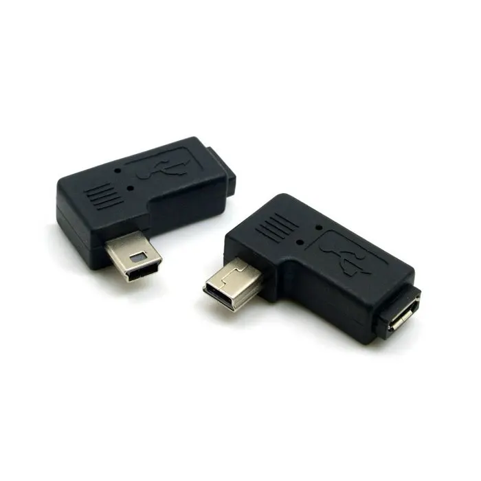 90 градусов левый и правый угловой мини USB 5pin штекер к микро гнездо синхронизация