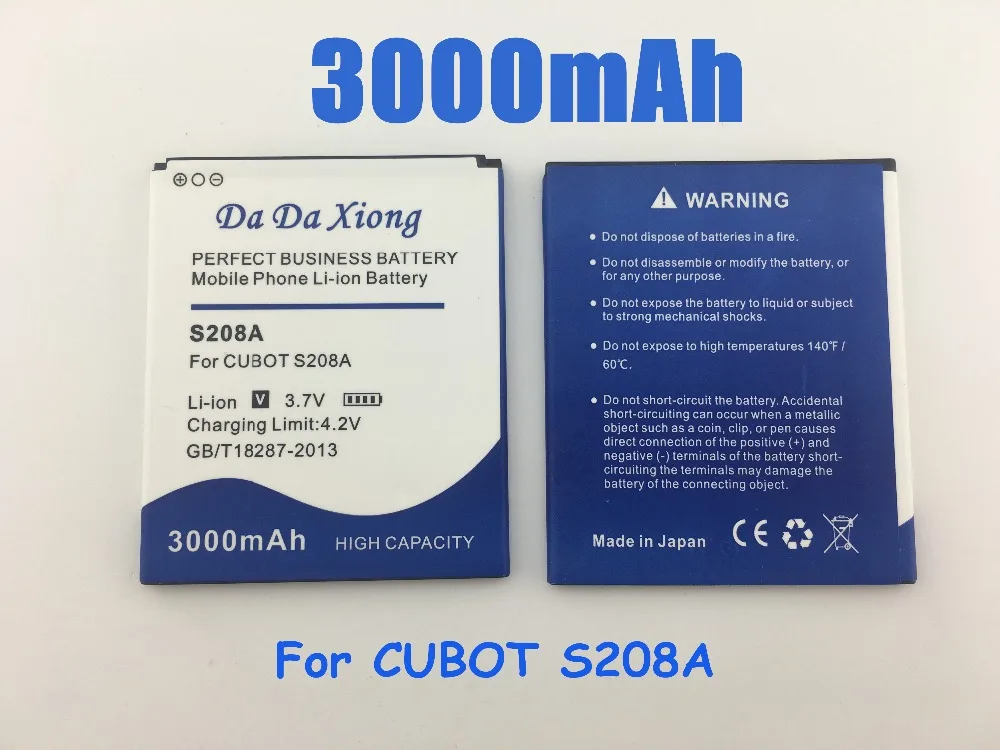 Аккумулятор высокой емкости для Cubot S208A 3000 мАч|battery for|s208a batterycubot s208a battery |