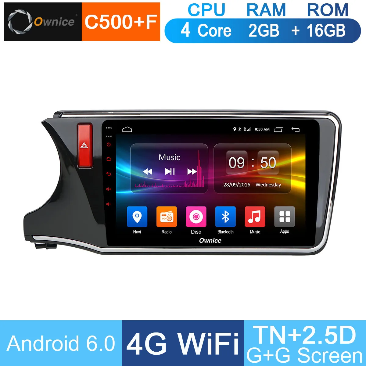 C500 F AT 10," ips Android 8,1 Восьмиядерный 4G ram+ 32G rom автомобильный dvd-плеер Радио стерео для Honda City DSP CarPlay - Цвет: C500 F AT