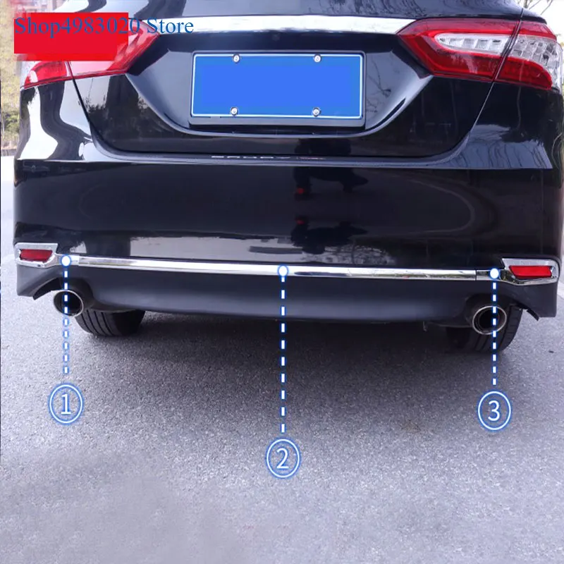 Хромированный бампер для Toyota Camry отделка задняя защита/задние противотуманные Тени наклейки бампер полосы высокого качества для Toyota Camry аксессуары