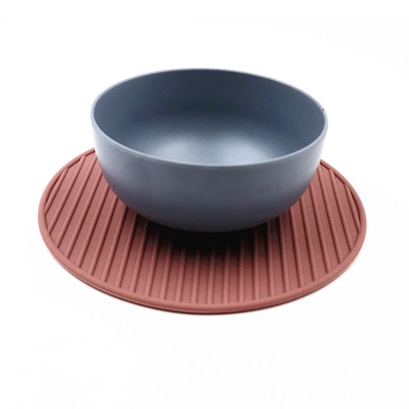 Нескользящий термостойкий Круглый Силиконовый коврик 18*18 см подставки под чашки