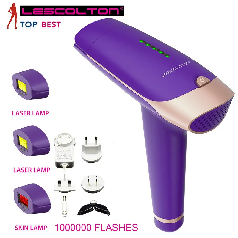 Four lamp purple Перманентное удаление волос сенсорный триммер для ног тела и бикини Фотоэпилятор система лазерный эпилятор устройство эпиляция для женщин - Цвет: Four lamp purple