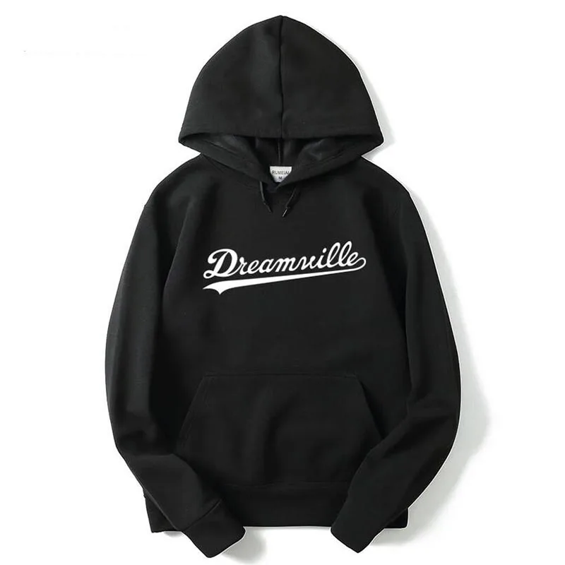 Новинка Dreamville Records толстовки Sudaderas Hombre мужская толстовка с капюшоном черный/серый хлопковый спортивный костюм брендовая одежда