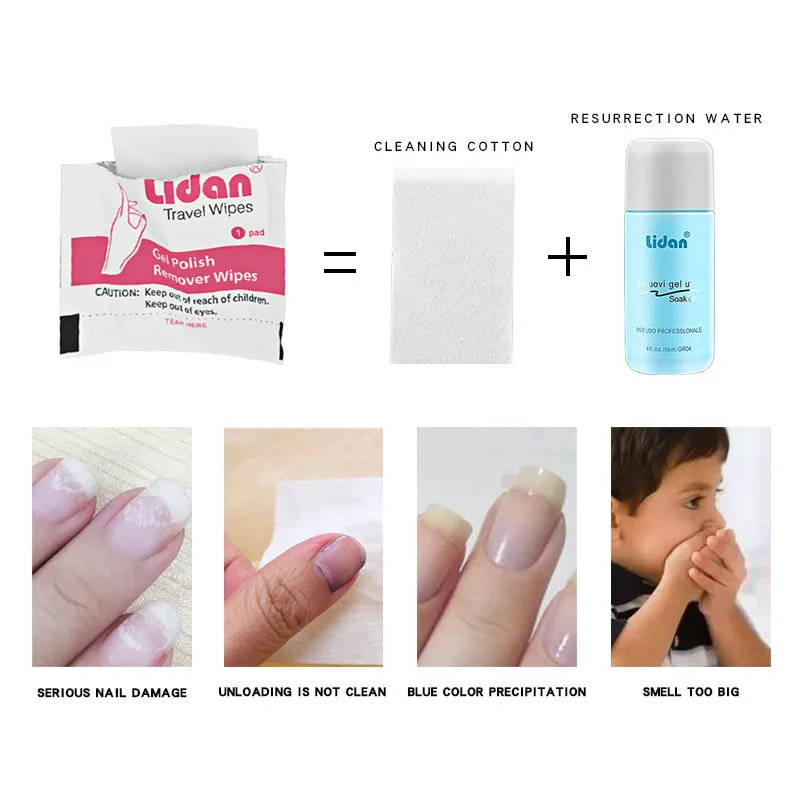 LIDAN Nail Polish Remove 100 Pcs Cotton Cleaner Gel Remover Envace Para Lavar Las Brochas Gauze Bandage Roll | Красота и здоровье